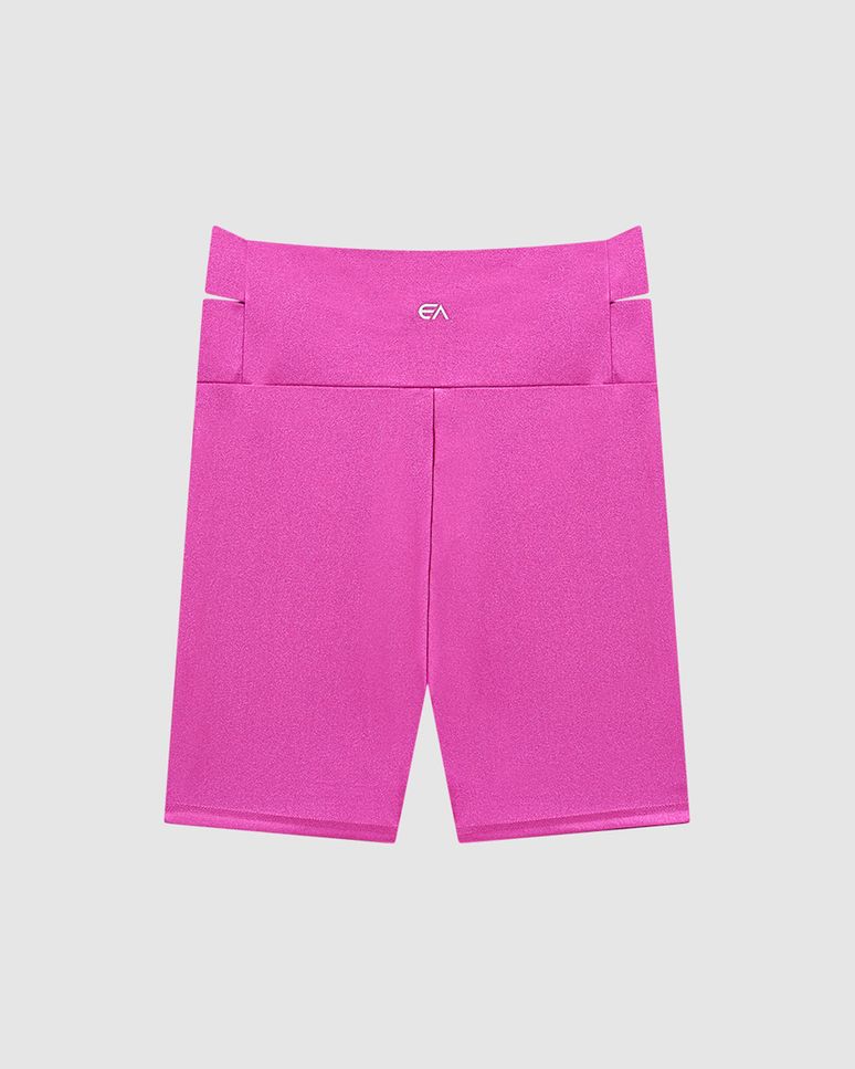 Shorts Feminino Cós Transpassado Em Malha Brilho Com Proteção UV50+ - ENFIM