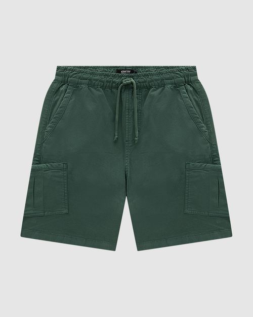 Bermuda Jogger Masculina Bolso Lateral Em Sarja Com Elastano - ENFIM