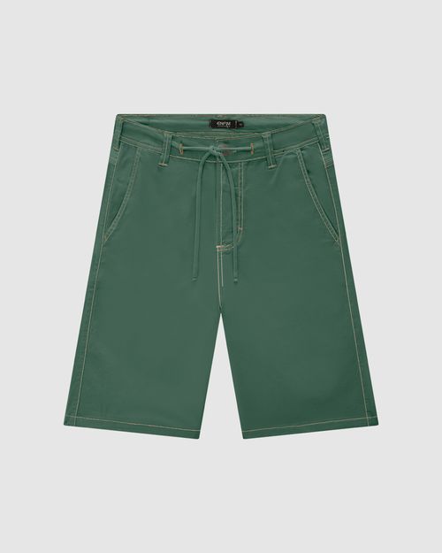 Bermuda Masculina Tradicional Cadarço Frontal Em Sarja Com Elastano - ENFIM