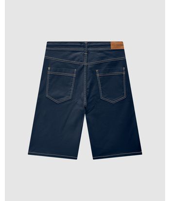Bermuda Masculina Tradicional Cadarço Frontal Em Sarja Com Elastano - ENFIM