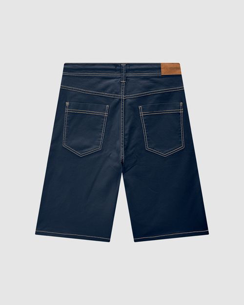 Bermuda Masculina Tradicional Cadarço Frontal Em Sarja Com Elastano - ENFIM