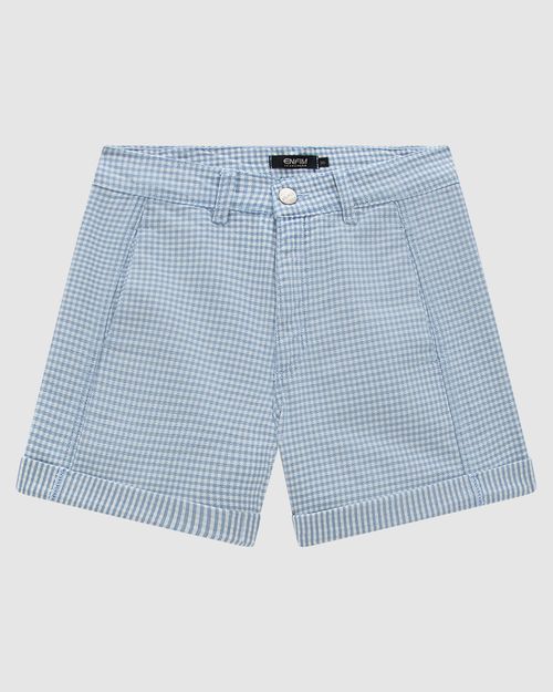 Shorts Alfaiataria Feminino Cintura Alta Em Jeans Jacquard - ENFIM