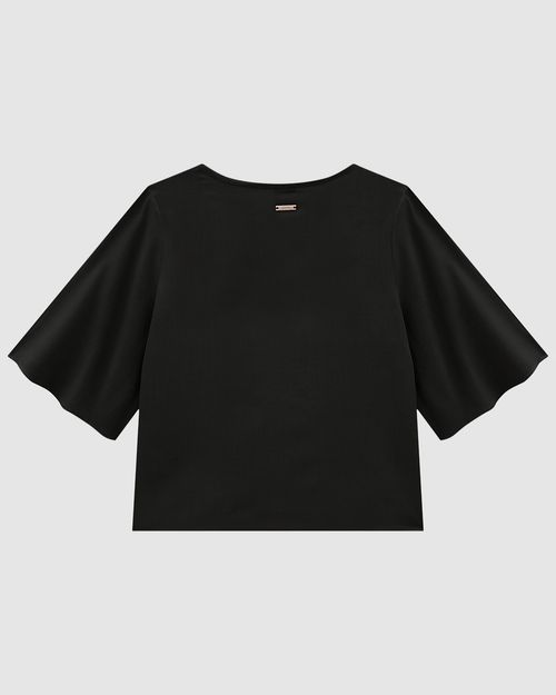 Blusa Box Feminina Manga 3/4 Em Viscose - ENFIM