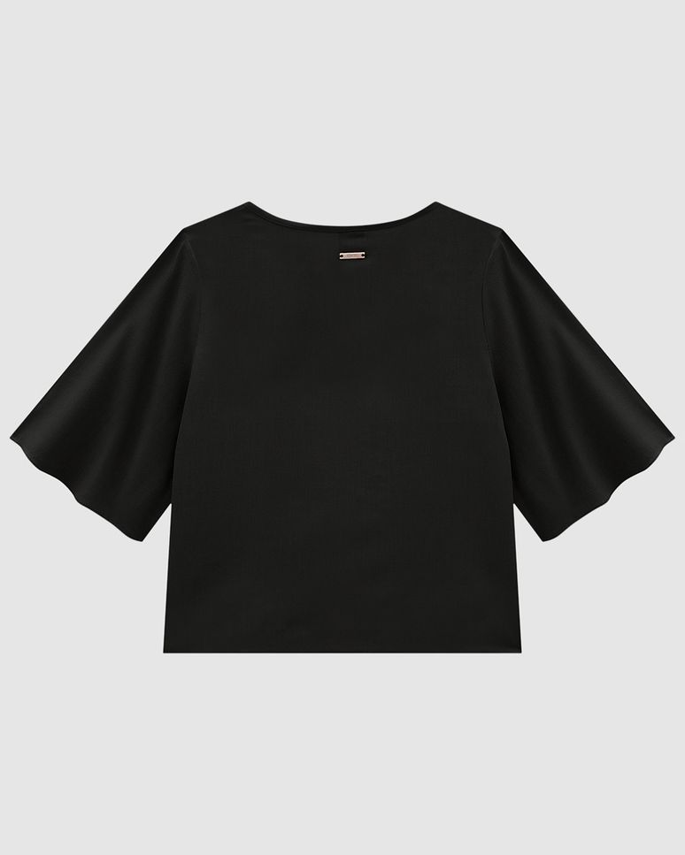 Blusa Box Feminina Manga 3/4 Em Viscose - ENFIM
