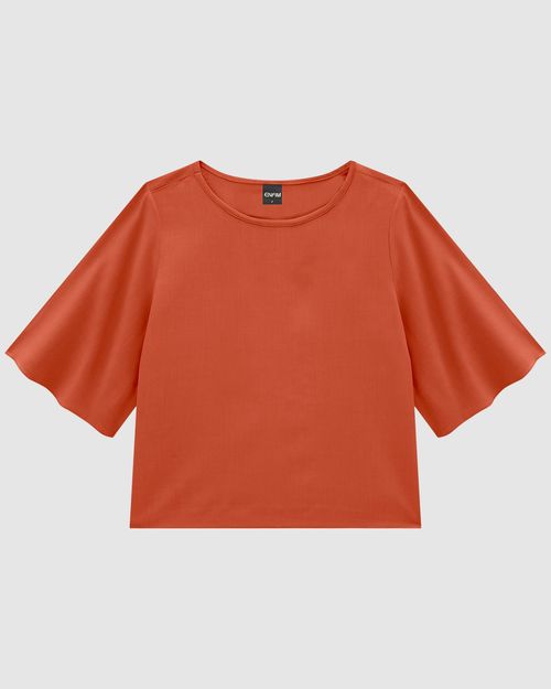 Blusa Box Feminina Manga 3/4 Em Viscose - ENFIM