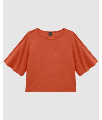 Blusa Box Feminina Manga 3/4 Em Viscose - ENFIM