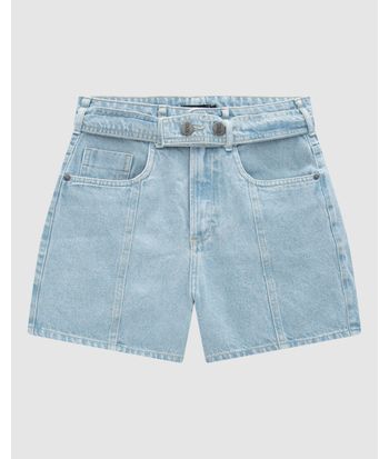 Shorts Feminino Mom Com Cinto Em Jeans 100% Algodão - ENFIM