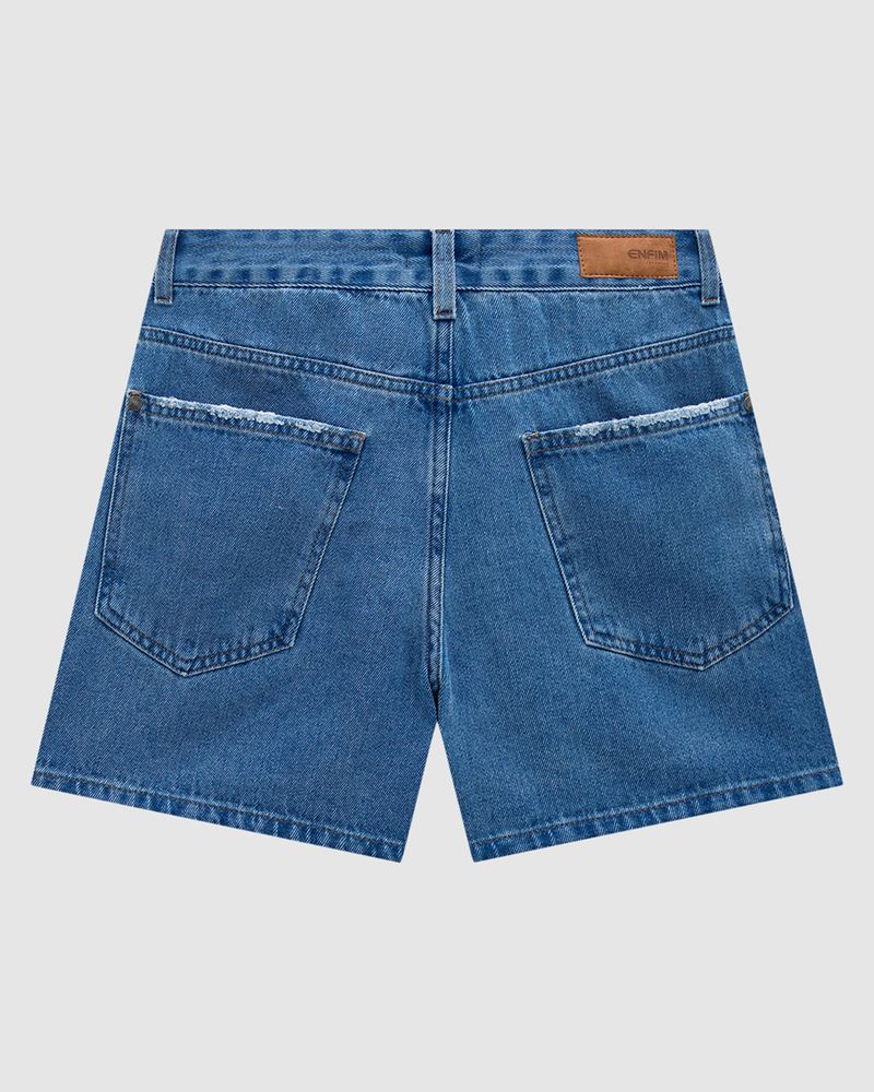 Shorts-Feminino-Mom-Pregas-Frontais-Em-Jeans-100--Algodao---ENFIM