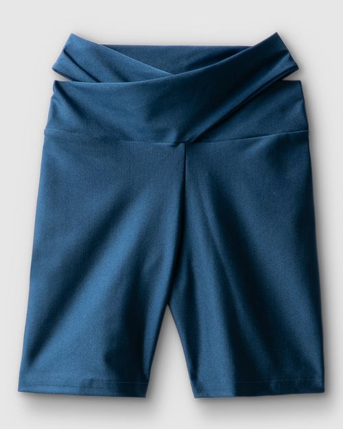 Shorts Feminino Cós Transpassado Em Malha Brilho Com Proteção UV50+ - ENFIM