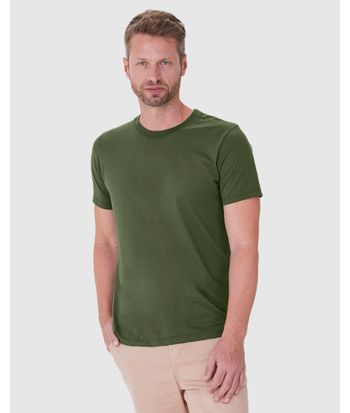 Camiseta Pima Masculina Com Acabamento No Decote Interno