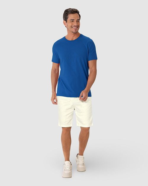 Camiseta Masculina Estampa Alto Relevo Em Algodão