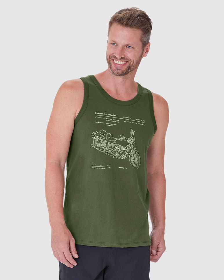 Regata Masculina Custom Motorcycles Em Algodão