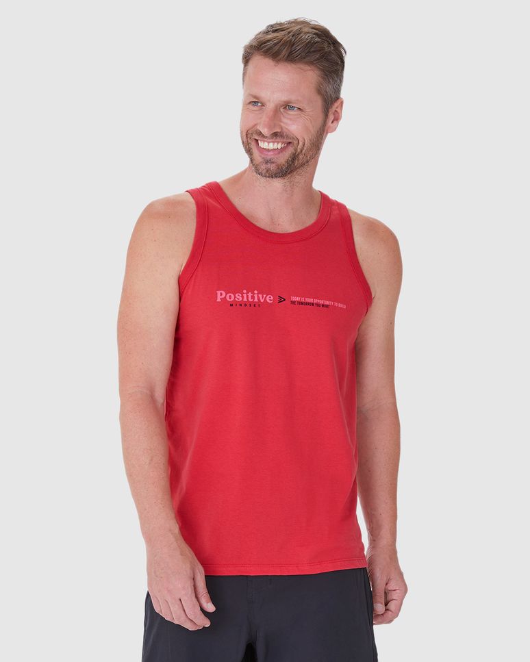 Regata Masculina Positive Mindset Em Algodão