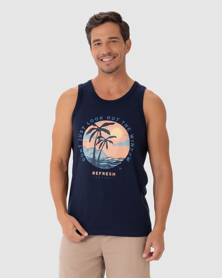 Regata Masculina Refresh Em Algodão