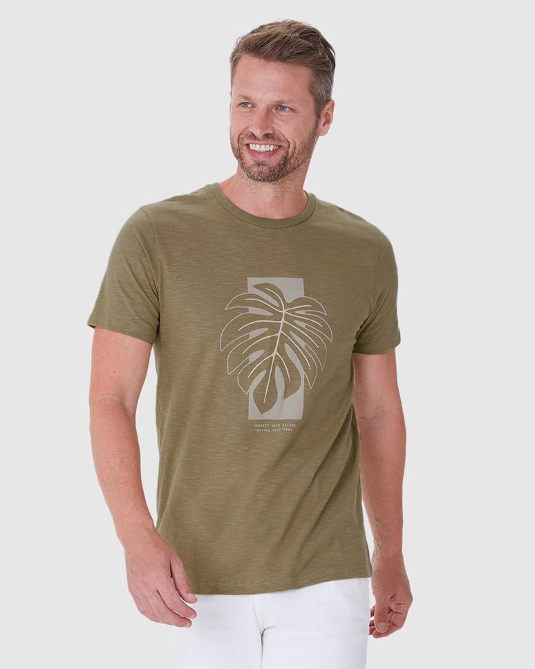 Camiseta Masculina Connect With Nature Em Malha Flamê