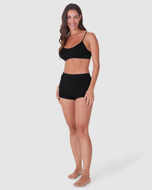Calcinha Feminina Boxer Sem Costura Em Poliamida E Elastano