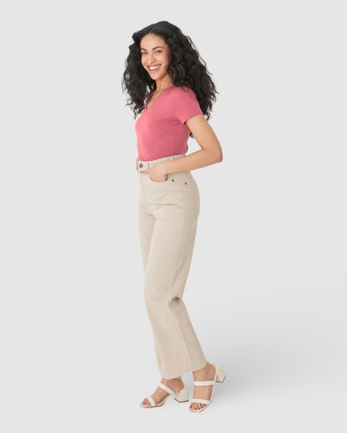 Blusa Básica Feminina Decote V Em Algodão