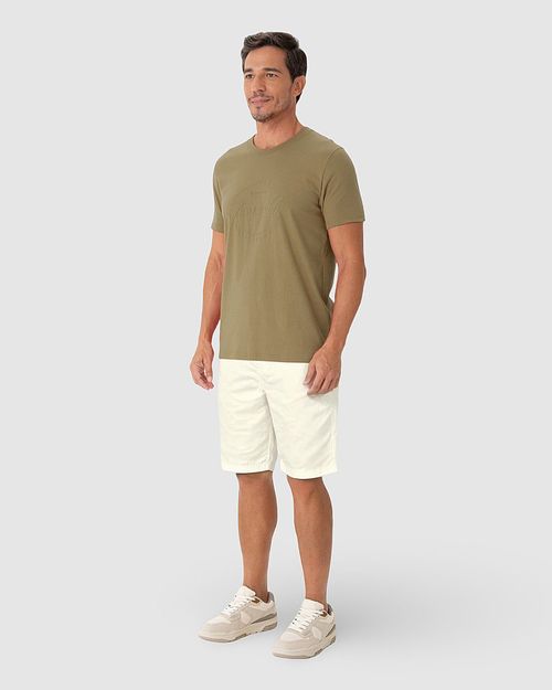 Camiseta Masculina Estampa Alto Relevo Em Algodão