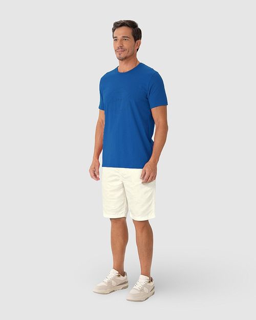 Camiseta Masculina Estampa Alto Relevo Em Algodão