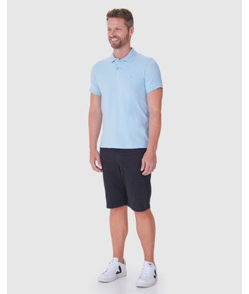 Camisa Polo Básica Masculina Regular Em Algodão