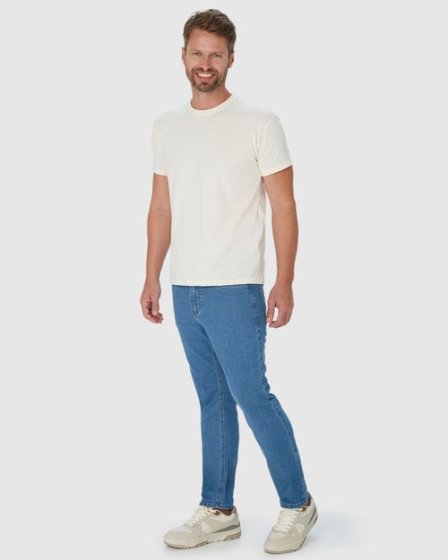 Calça Tradicional Masculina Cintura Média Em Flex Jeans
