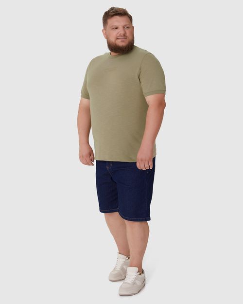 Camiseta Masculina Plus Size Bordado Disconnect To Connect Em Malha Flamê
