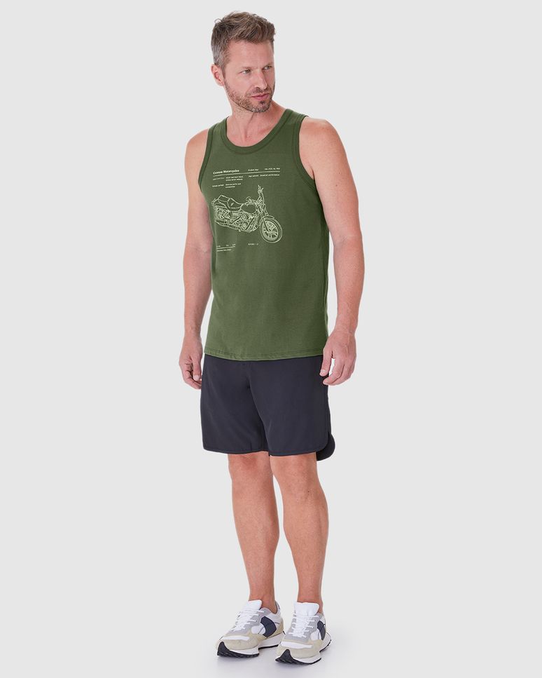 Regata Masculina Custom Motorcycles Em Algodão