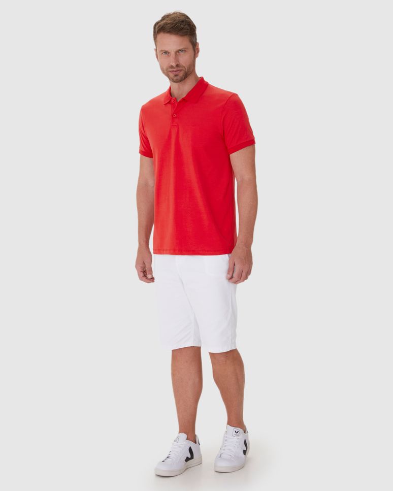 Camisa Polo Básica Masculina Regular Em Algodão