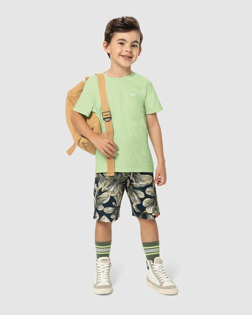 Camiseta Menino Com Bordado Em Meia Malha Botonê Carinhoso
