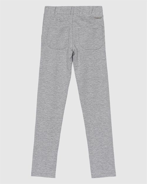 Calça Legging Em Moletom Stretch Menina Carinhoso