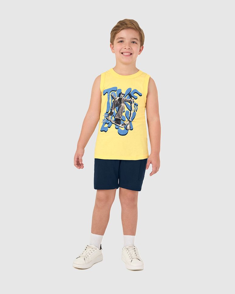 Conjunto Infantil Menino Take It Easy Em Algodão Malwee Kids