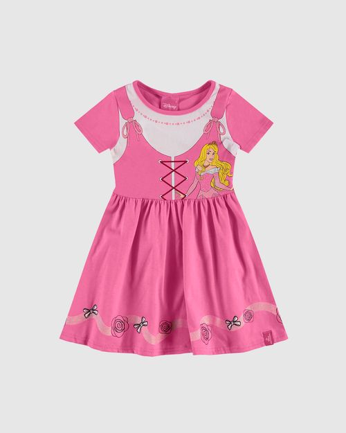 Vestido Infantil Rodado Princesa Disney Em Algodão Malwee Kids