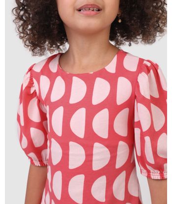 Vestido Infantil Midi Reto Estampa Abstrata Em Algodão Malwee Kids