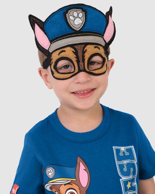 Camiseta Infantil Unissex Patrulha Canina + Máscara Em Algodão Malwee Kids
