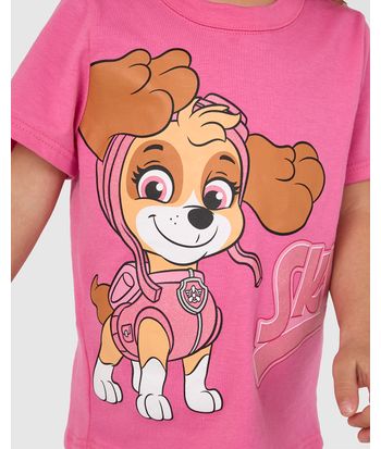 Camiseta Infantil Menina Patrulha Canina + Máscara Em Algodão Malwee Kids