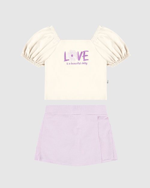 Conjunto Infantil Menina Love Is A Beautiful Thing Malwee Kids