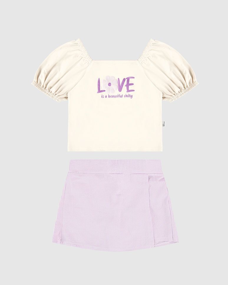 Conjunto Infantil Menina Love Is A Beautiful Thing Malwee Kids
