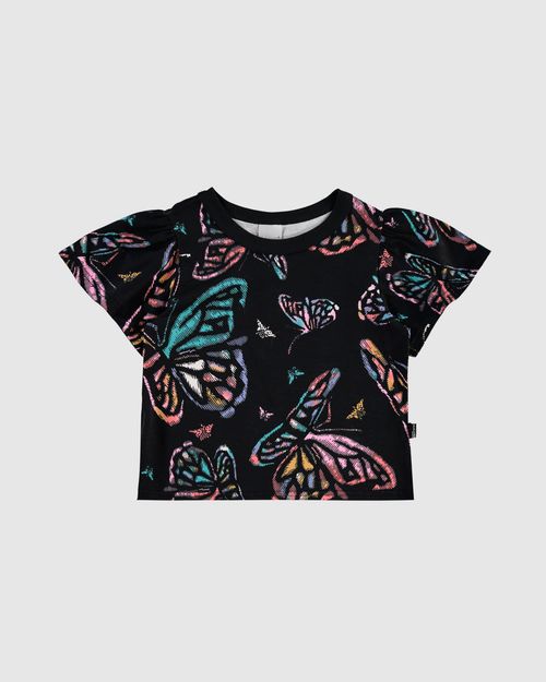 Blusa Infantil Menina Ampla Estampada Em Algodão Malwee Kids