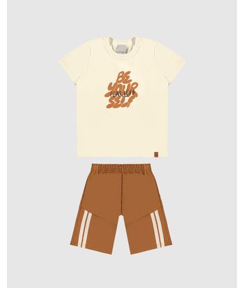 Conjunto Infantil Menino Be Yourself Fearless Em Algodão Malwee Kids