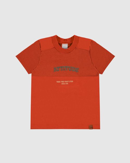 Camiseta Infantil Menino Estampa Attitude Aveludada Em Algodão Malwee Kids