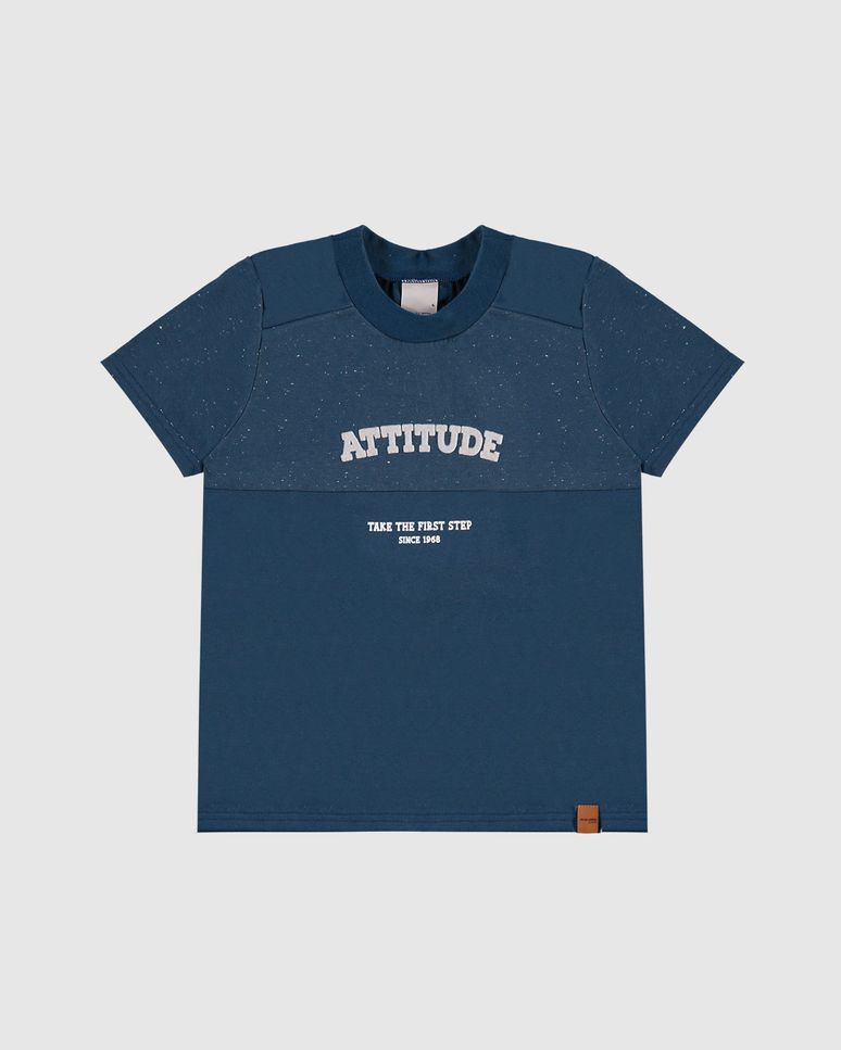 Camiseta Infantil Menino Estampa Attitude Aveludada Em Algodão Malwee Kids