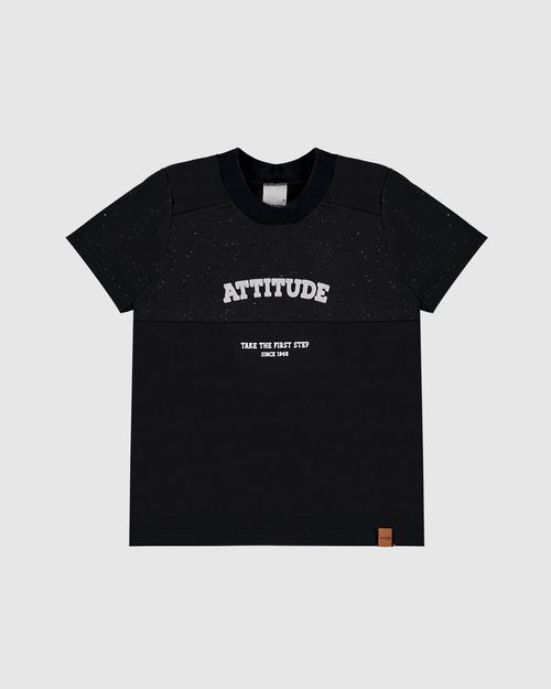 Camiseta Infantil Menino Estampa Attitude Aveludada Em Algodão Malwee Kids