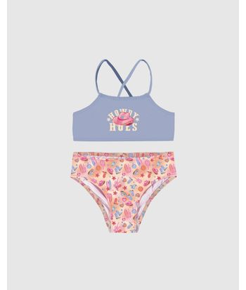 Conjunto Infantil Menina Blusa Howdy + Calcinha Malha UV50+ Malwee Kids