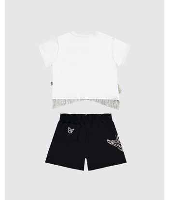 Conjunto Infantil Menina Blusa Com Franjas Brilho - Carnaval Malwee Kids