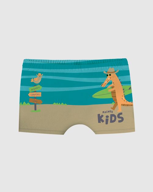 Sunga Boxer Infantil Menino Estampada Em Malha UV50+ Malwee Kids