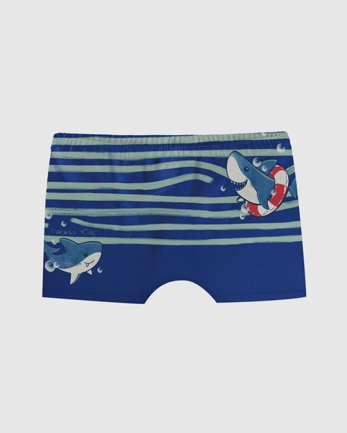Sunga Boxer Infantil Menino Estampada Em Malha UV50+ Malwee Kids