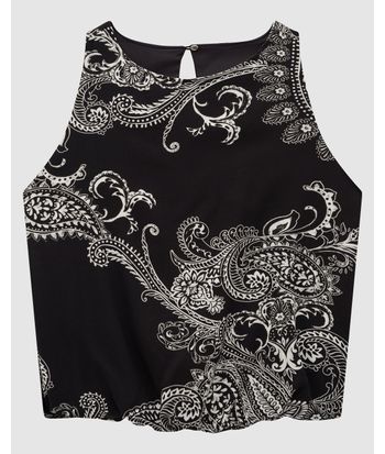 Regata Balonê Feminina Estampa Paisley Em Viscose - ENFIM