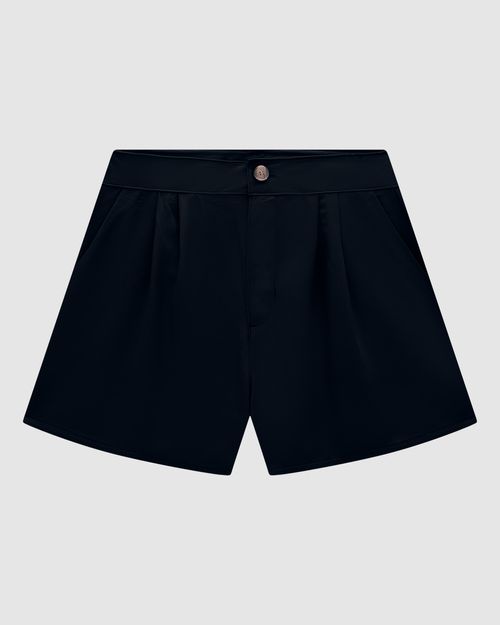 Shorts Feminino Alfaiataria Bolso Faca Em Crepe - ENFIM