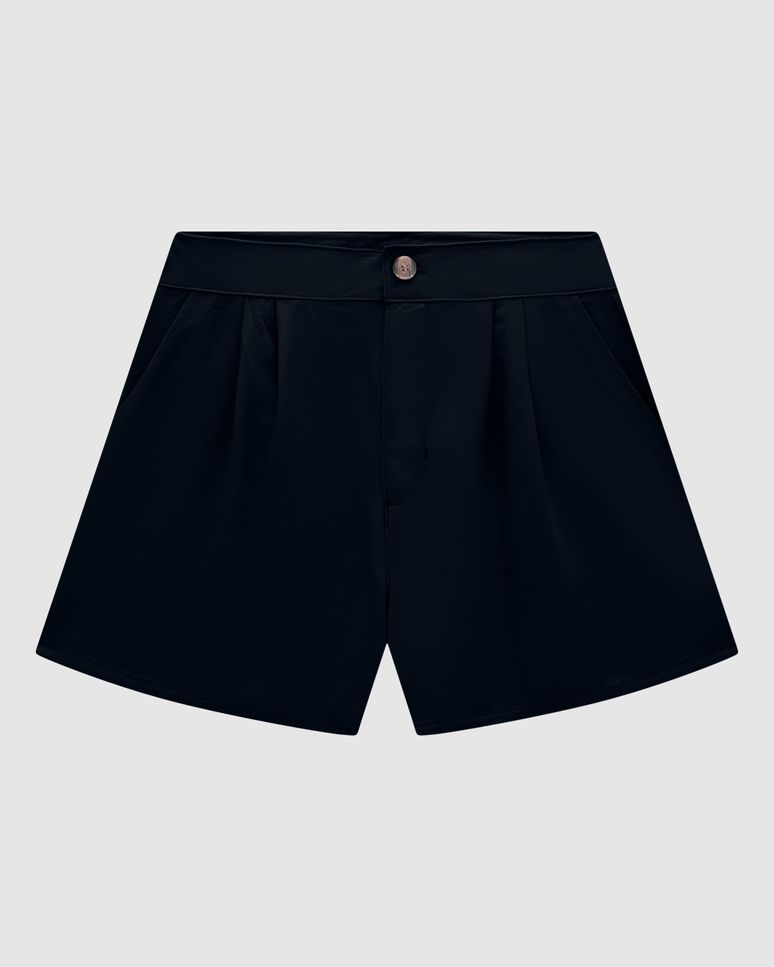 Shorts Feminino Alfaiataria Bolso Faca Em Crepe - ENFIM