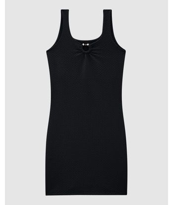 Vestido Feminino Decote Com Argola Em Malha Texturizada - ENFIM